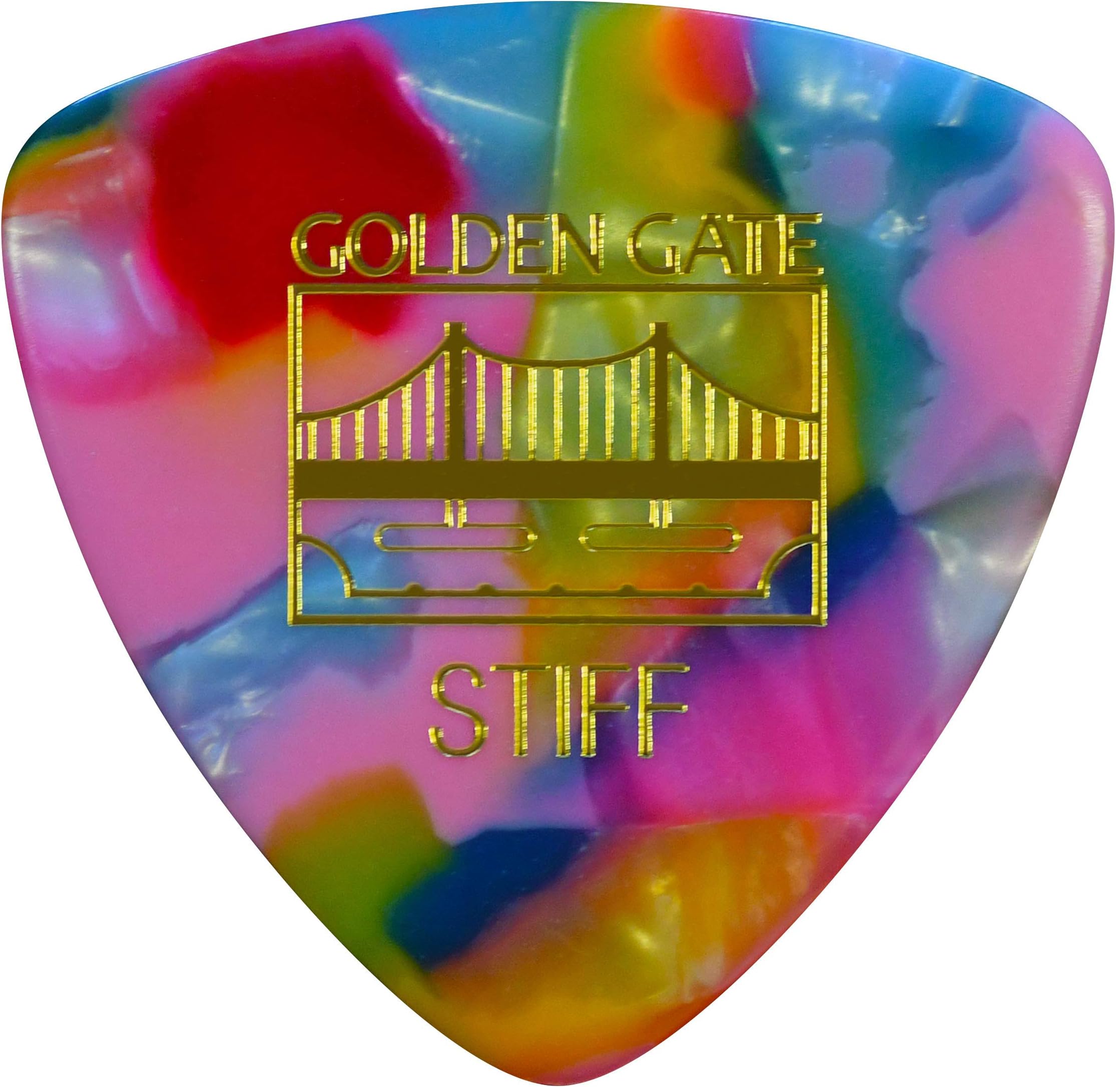 Golden Gate Guitar Picks (MP127),Clown Confetti,Rounded