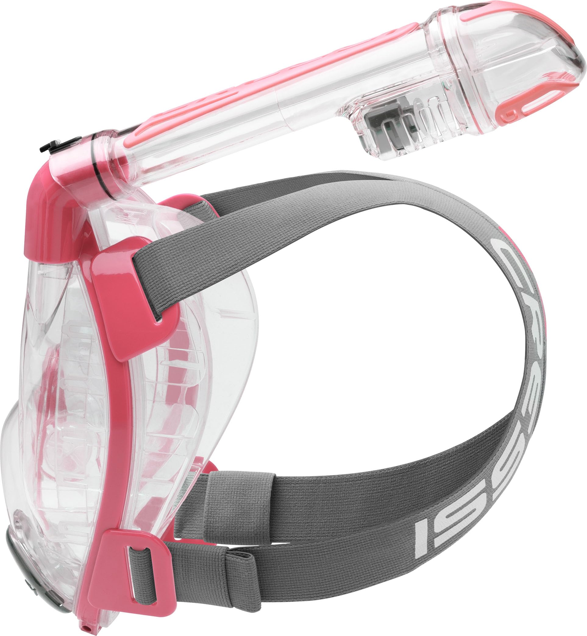 Cressi Unisex-Youth Duke Dry Full Face Mask Maska Do Nurkowania Z Rurką I Pływania Na Powierzchni,Przezroczysty/Różowy,S/M,Xdt000040