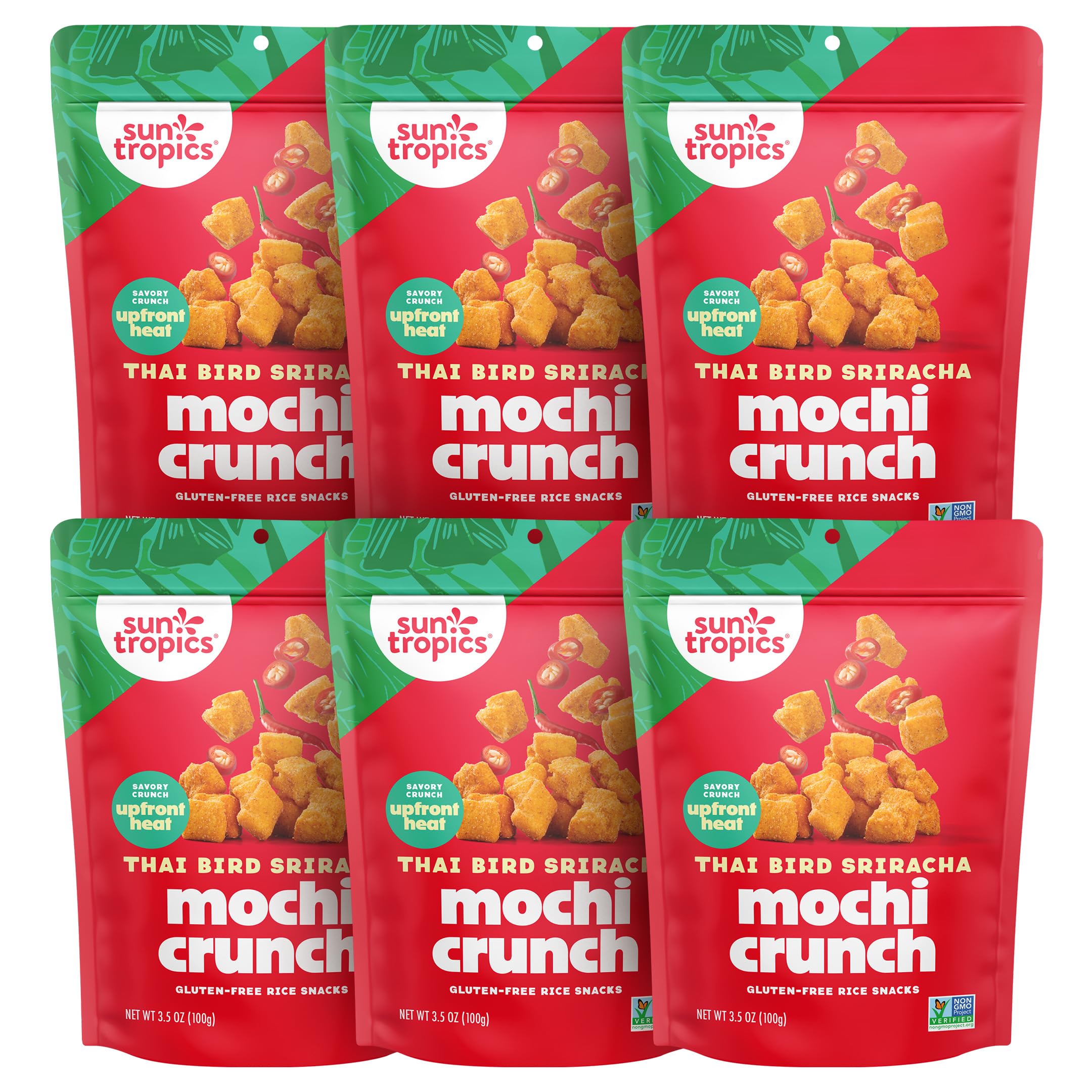 Amazon.com: Sun Tropics Mochi Crunch Thai Bird Sriracha (6-Pack