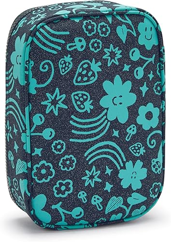 Vista 107 de Kipling - Estuche impreso para 100 bolígrafos para mujer, accesorios de organización, suministros de arte, maquillaje, organizador de viaje Aqua