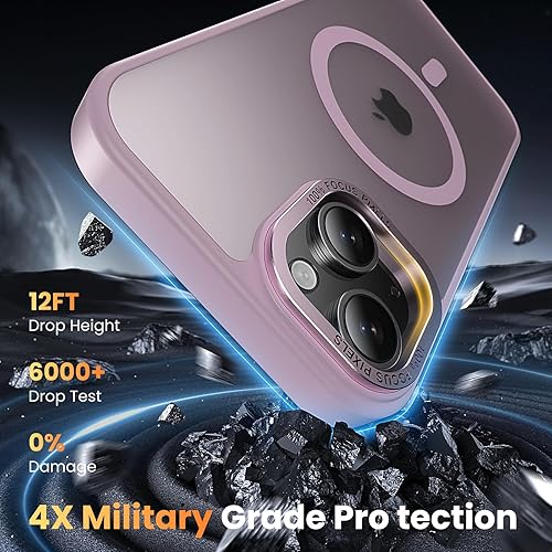 Miniatura 3 de Gyizho Funda magnética diseñada para iPhone 11 Pro Max, probada en caídas de grado militar compatible con MagSafe Funda protectora delgada