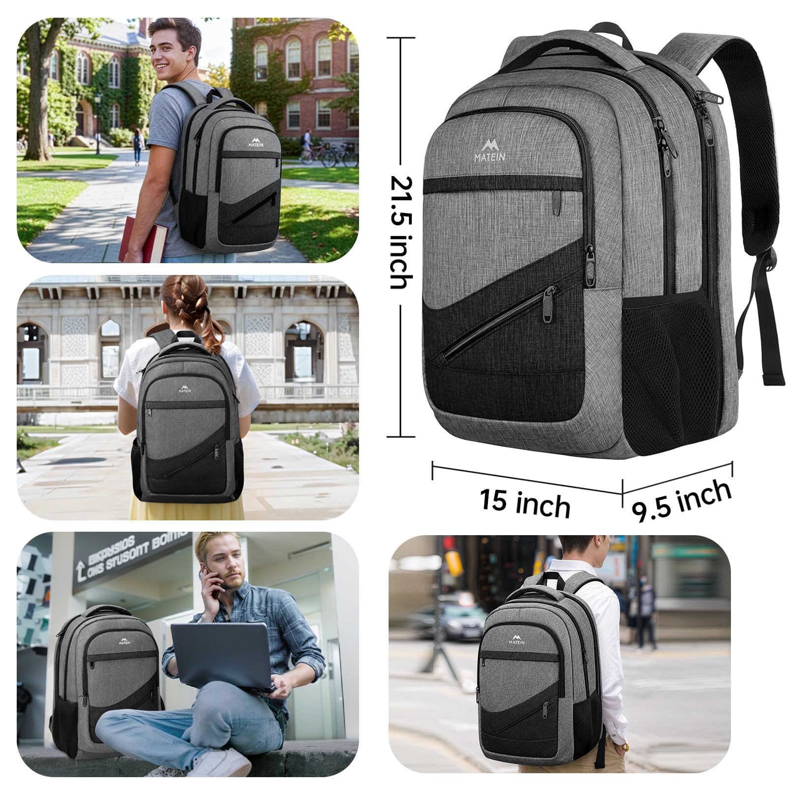 MATEIN Travel Laptop Backpack, 17 Inch TSA Approved Carry On Work Bag — Amazon image 18