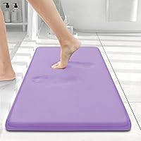 Vista 19 de Smiry Alfombra de Baño de Espuma Viscoelástica 47x24, Alfombras de Baño Extra Suaves y Absorbentes, Alfombra Antideslizante Lavable para Suelo, Gris