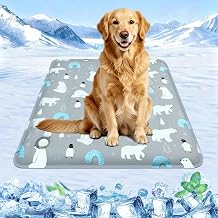 Cooling Blanket for Dogs Cats, Cooling Mat for Dogs and Cats with Non-Toxic Gel, Pet Cooling Mat Automatic Cooling Mat for Pets (50x60)