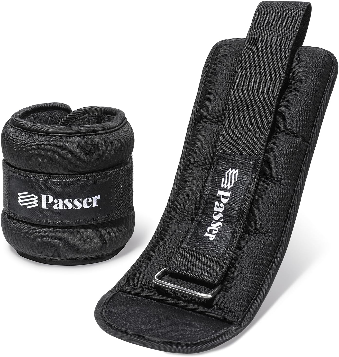 Ankle & Wrist Weights Sets for Women Men (2/4/6/10 lbs Pair), Adjustable Strap, Leg Weights Arm Weighted Wristbands for Yoga, Pilates, Running, Aerobics, Gym Fitness, Physical Therapy - Black