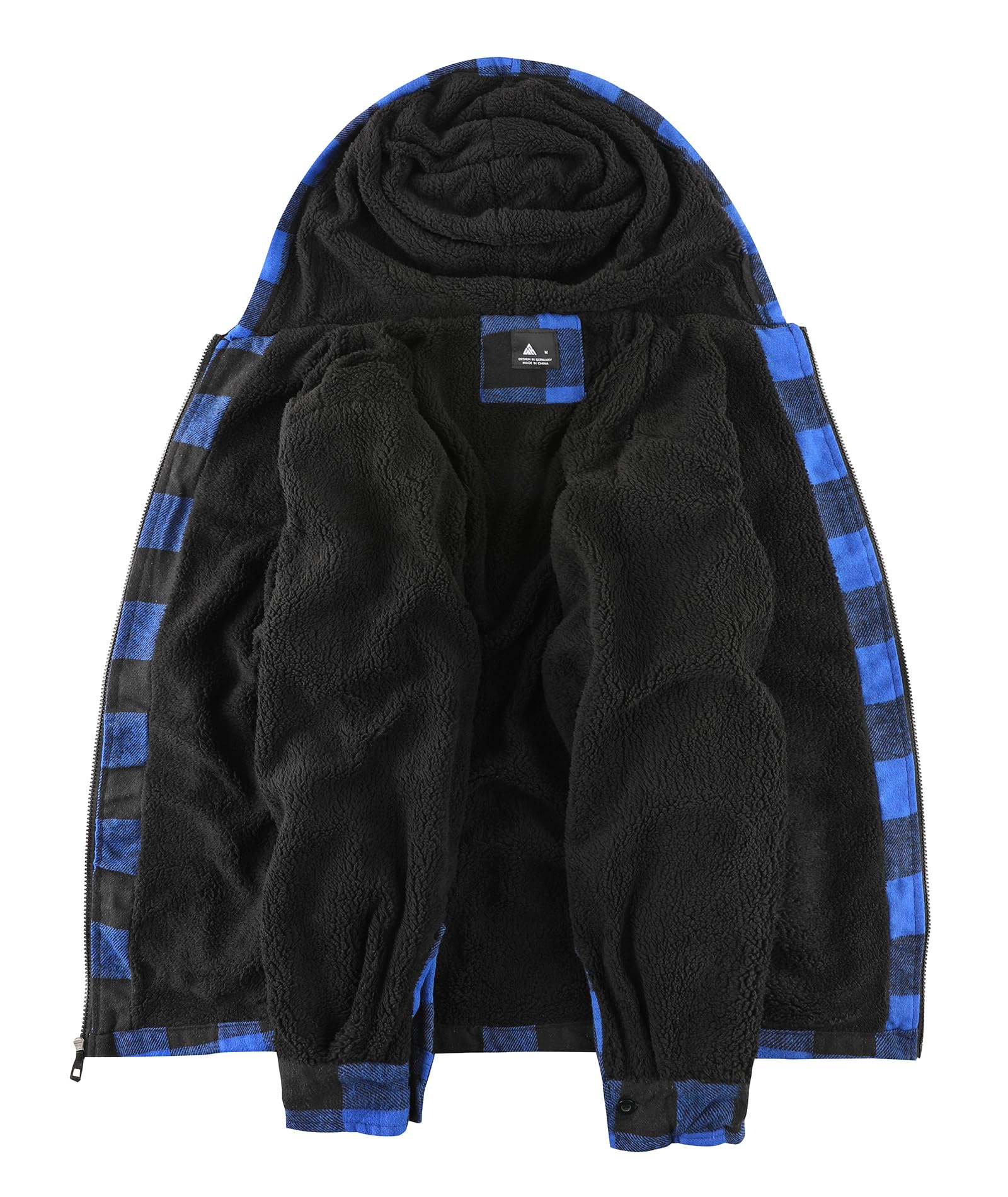 SwissWell Camicia Boscaiolo Uomo Giacca Flanella a Quadri Spessi Fodera di Peluche Felpa Cappuccio Foderata Casual Uomo Felpa con Cappuccio in pile Giacca Invernale con Tasca