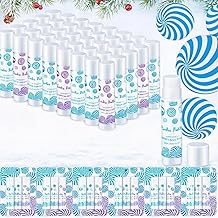 Leelosp 18 Pcs Valentine's Day Winter Lip Balm Gifts Bulk Candy Shapes Lipstick Set Sugar Moisturizing Balms Natural Winter Galentine's Gifts for Her Women Holiday Party Favors