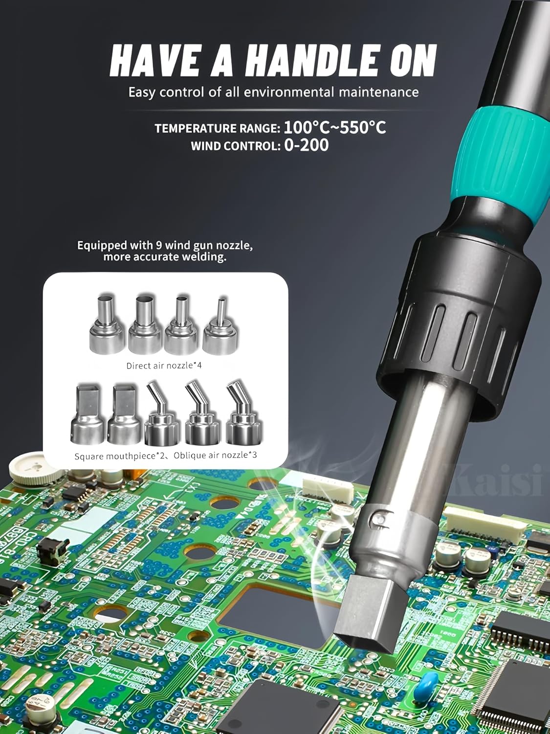 SUGON 8650Pro hot air gun handle controls