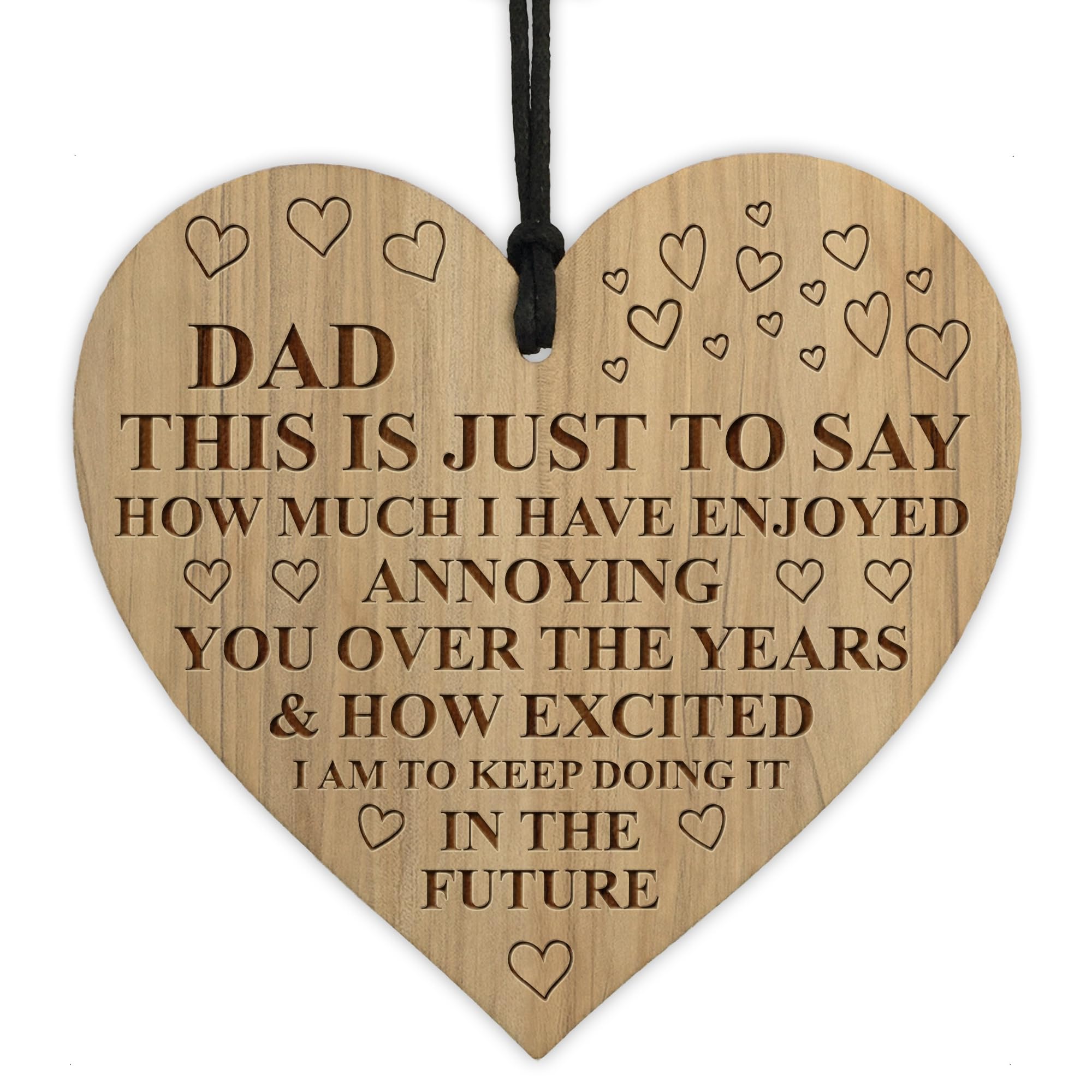 Red Ocean FUNNY Gift For Dad Birthday Christmas Engraved Heart Dad Gift From Daughter Son Joke Gift For Him Dad