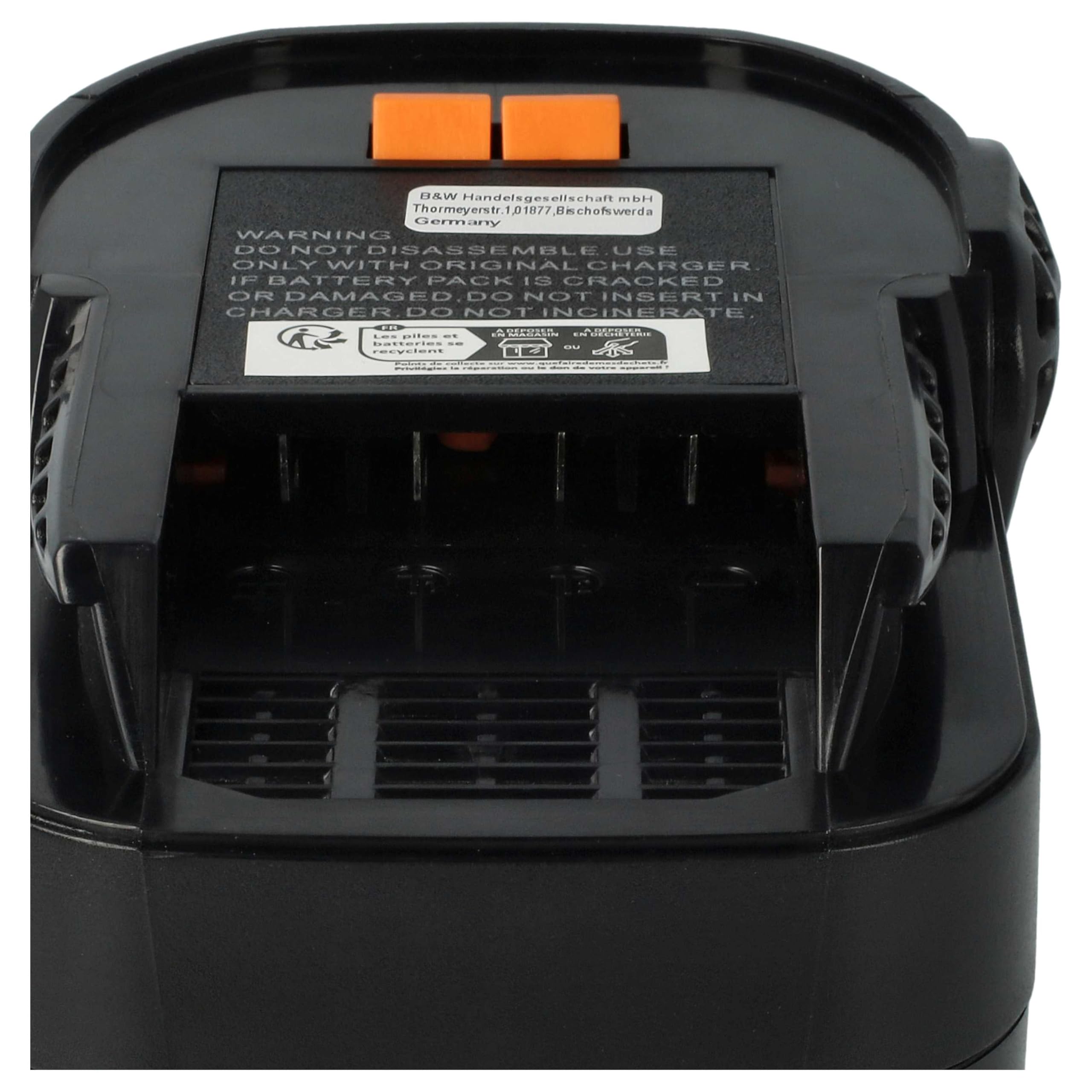 vhbw 1x batteria sostituisce AEG B1814, B1817G, L1830R, B1814G, B1817, L1815R, L1830, L1815, L1840R per utensile elettrico (3000 mAh, Li-Ion, 18 V)