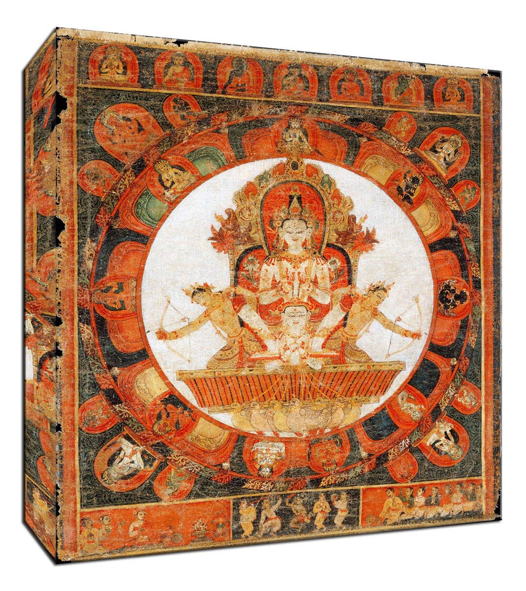 Tallenge - Buddha Vintage Art - Acala with Consort Vishvavajri Malla Period 15th Century - Medium Gallery Wrap (22 x 24 inches) (B07L3T441V) Amazon Price History, Amazon Price Tracker