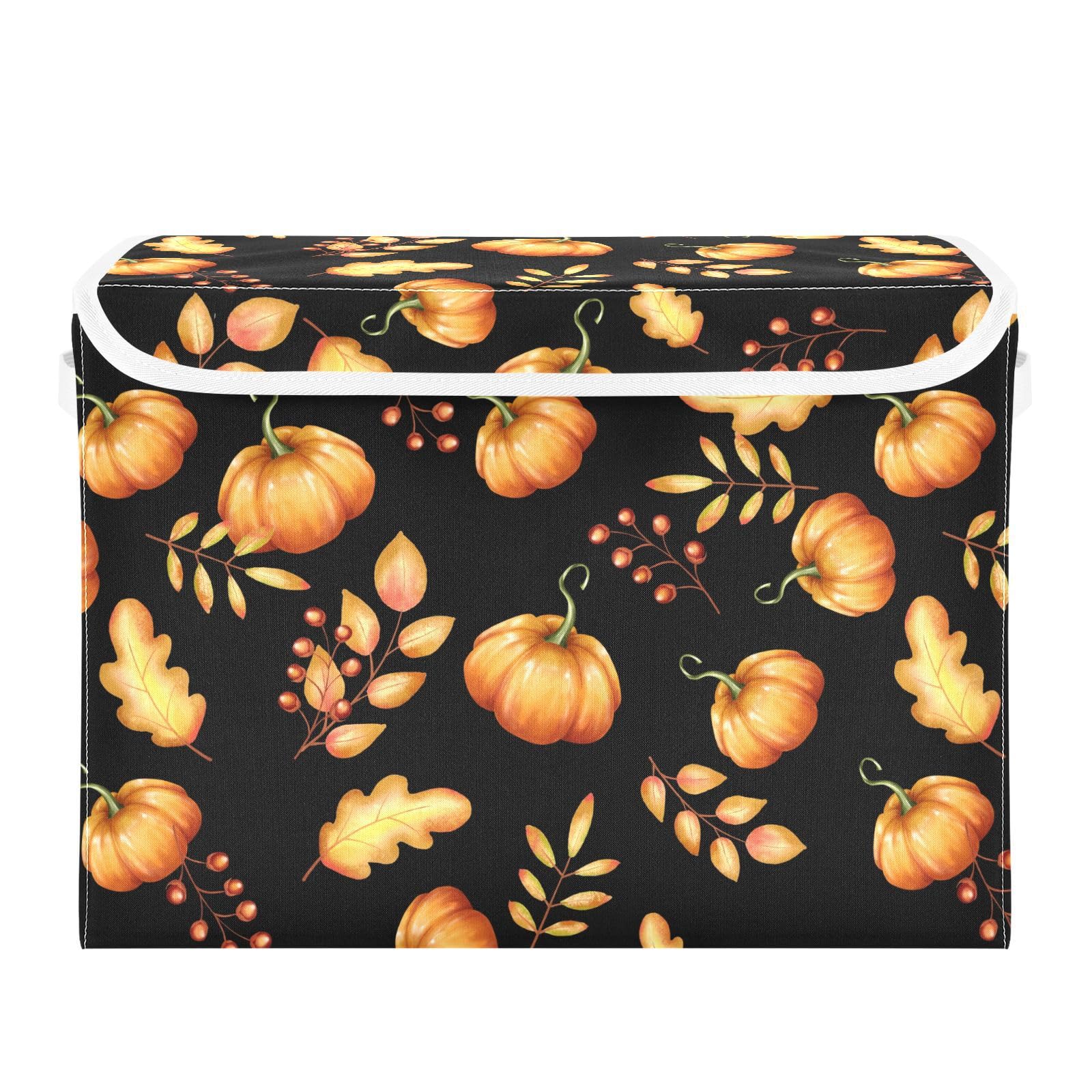 Bac de rangement pliable en forme de citrouille d'automne pour la maison - Bac de rangement pour animaux domestiques