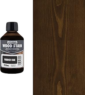 Wood Stain Water Based - 8.5oz/250ml - Indoor Furniture Stain Light & Dark Finishes - Special Non Toxic & Eco Friendly Formula - Wood Stain for Crafts - Color: French Oak