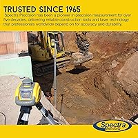 Vista 6 de Spectra Precision Receptor láser HR150U con abrazadera de varilla C61 resistente, LED de doble cara, montaje magnético, altura de captura de 1.969
