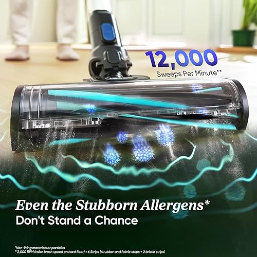 Miniatura 10 de LEVOIT Aspiradora inalámbrica, aspiradora con diseño resistente a enredos, hasta 50 minutos, potente succión, recargable, ligera y versátil para