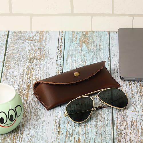 Miniatura 8 de The Antiq Cubierta de gafas de sol, funda de cuero para gafas de sol, cubierta para gafas de sol, funda para gafas de lectura y estuche