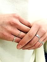 Vista 7 de By Hannah Design Teeny Tiny Stacking Sterling Silver Ring Personalized Ring