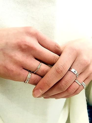 Miniatura 7 de By Hannah Design Teeny Tiny Stacking Sterling Silver Ring Personalized Ring