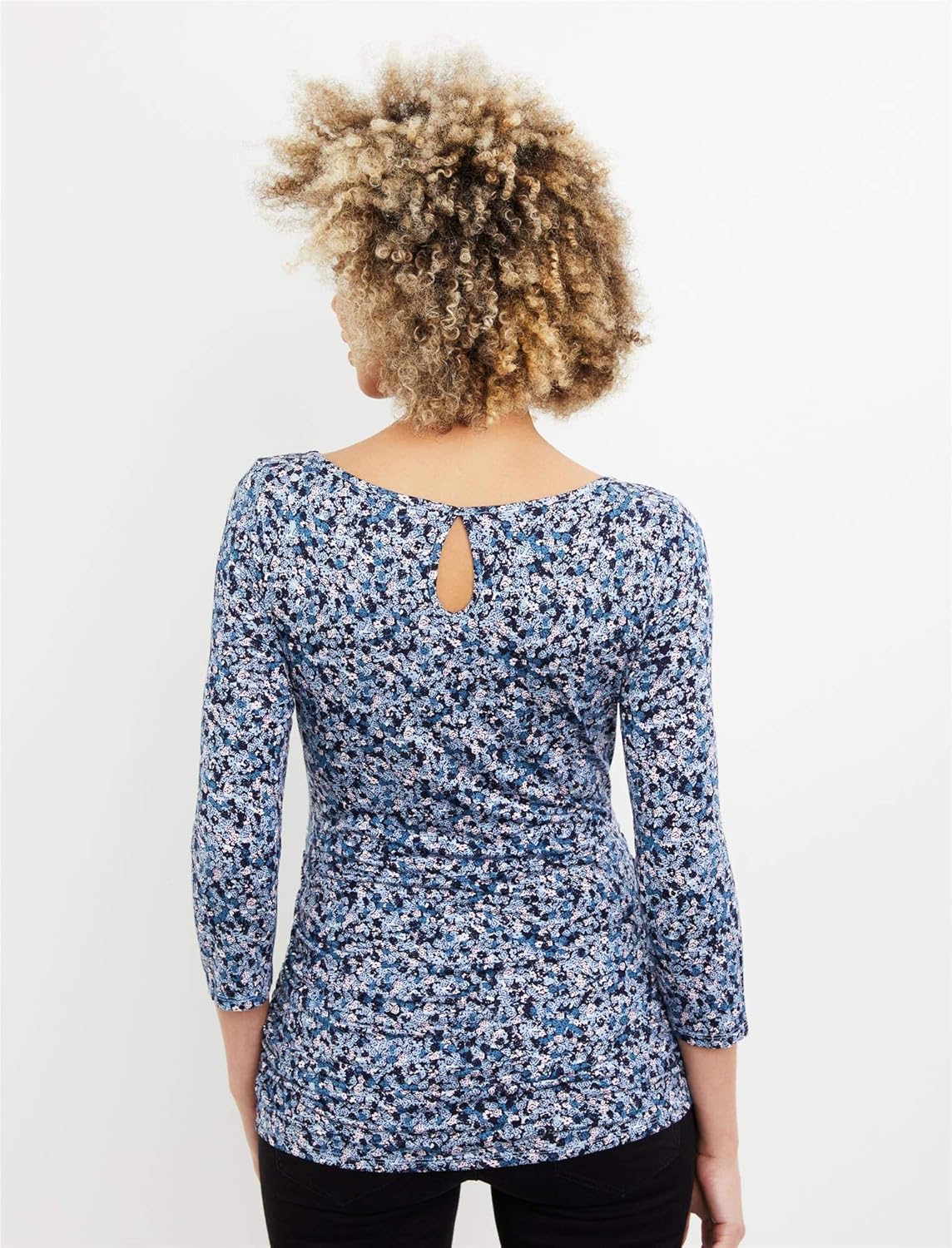 Motherhood 3/4 Sleeve Side Ruched Maternity Tee
