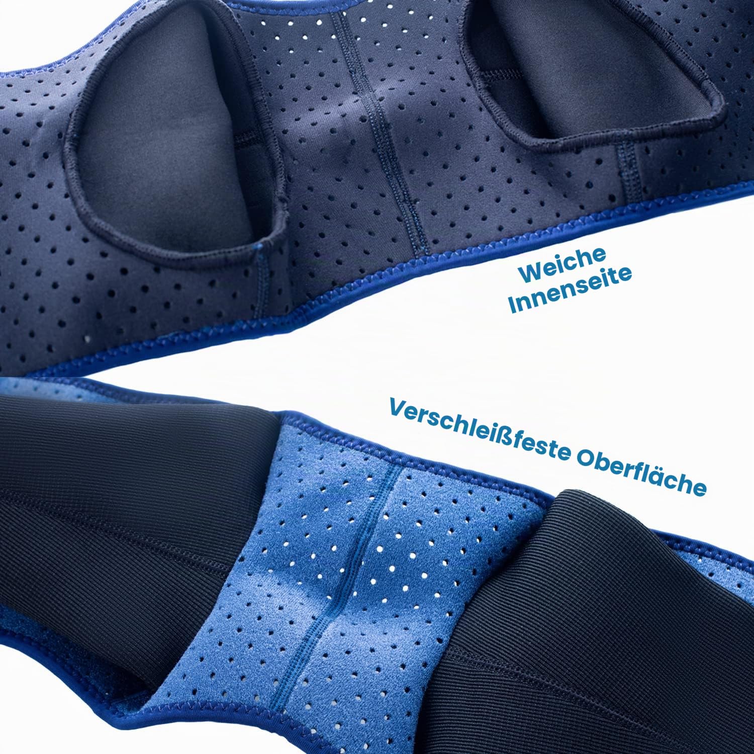 Coodeo Hunde-Genesungsmanschetten, eine Alternative zu dem Halskonus, Abriebfeste Hunde-Genesungskleidung, waschbar und wasserdicht, verhindert das Lecken und Bissen von Wunden beim Tier（Blau，XL