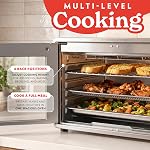Four à friteuse numérique Gourmia French Door - capacité XL de 25 quarts, 12 préréglages, écran tactile, technologie FryForce 360°, déshydrater, prouver, cuisson lente, convient pour pizza de 13”, 1700W, pêche