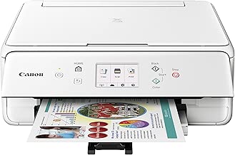 Canon Compact TS6020 Wireless Home Inkjet All-in-One Printer, Copier & Scanner, Mobile Printing, Auto Duplex and Business Card Printing, White - coolthings.us