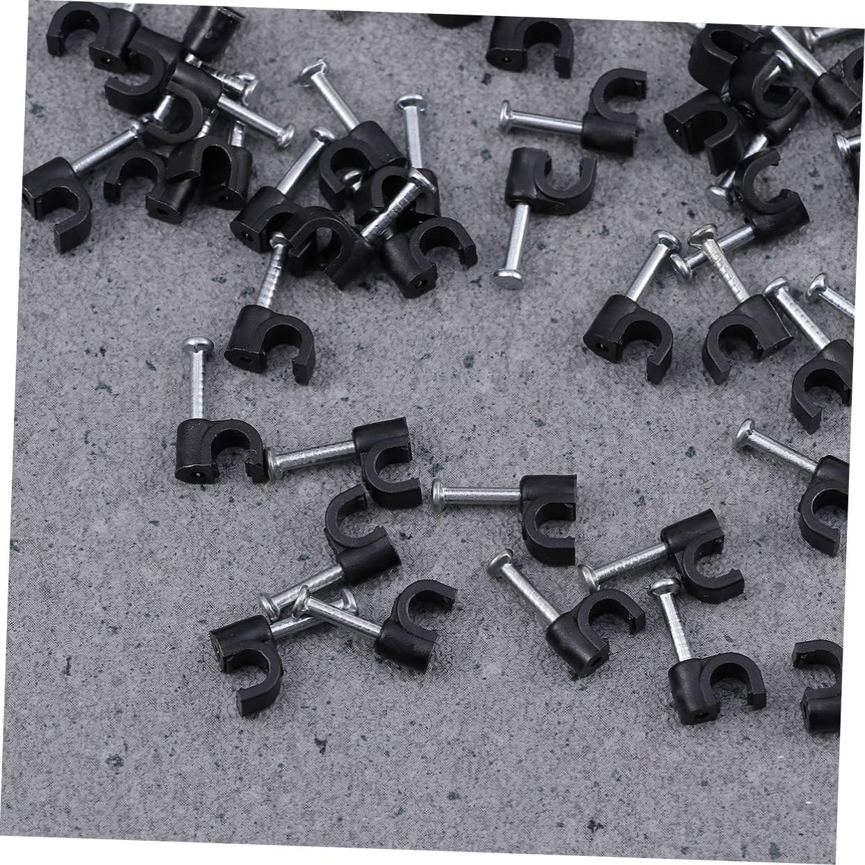 Vaguelly 100pcs 8mm Plastic Cable Clip Wire Cord Fastener for Electrical Cords Cable Holders for