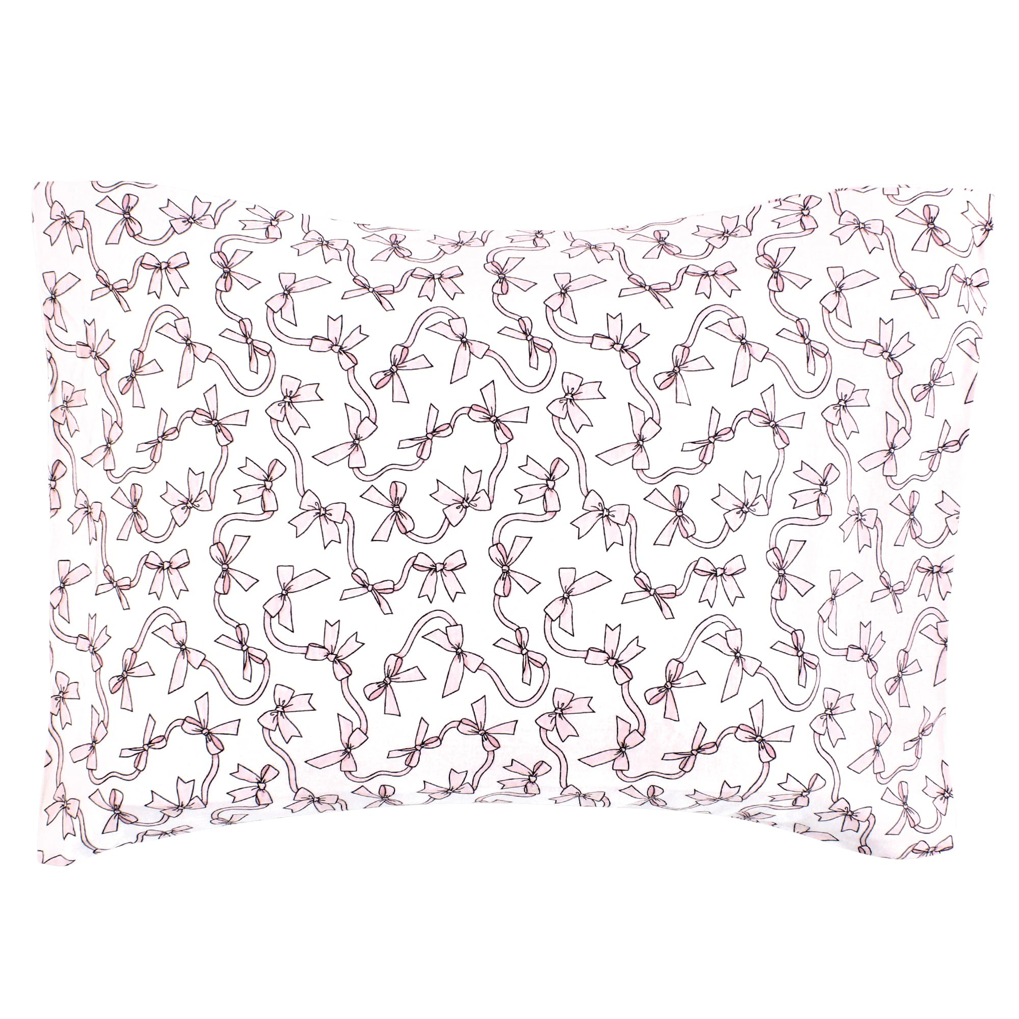 Hudson Baby Unisex Baby Cotton Toddler Pillow Case, Pink Bows, One Size