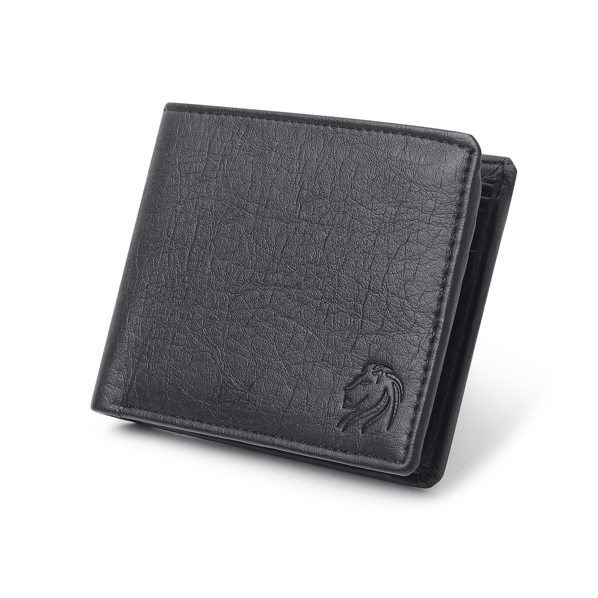 VEMILIO Men’s Vegan Leather Wallet with Coin Pocket | Slim Bifold Wallet for Men | 2 Cash Compartments | 3 Card Slots & 2 Hidden Pockets | Stylish Wallet for Daily Use & Gifting (Black)-image-31