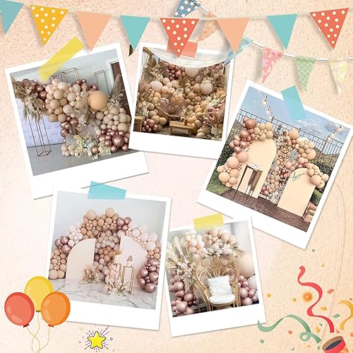 Miniatura 7 de Tan Balloons Double Stuffed Nude Brown Balloons Garland Apricot Balloons Different Sizes Neutral Balloon Arch Kit for Teddy Bear Baby Showers