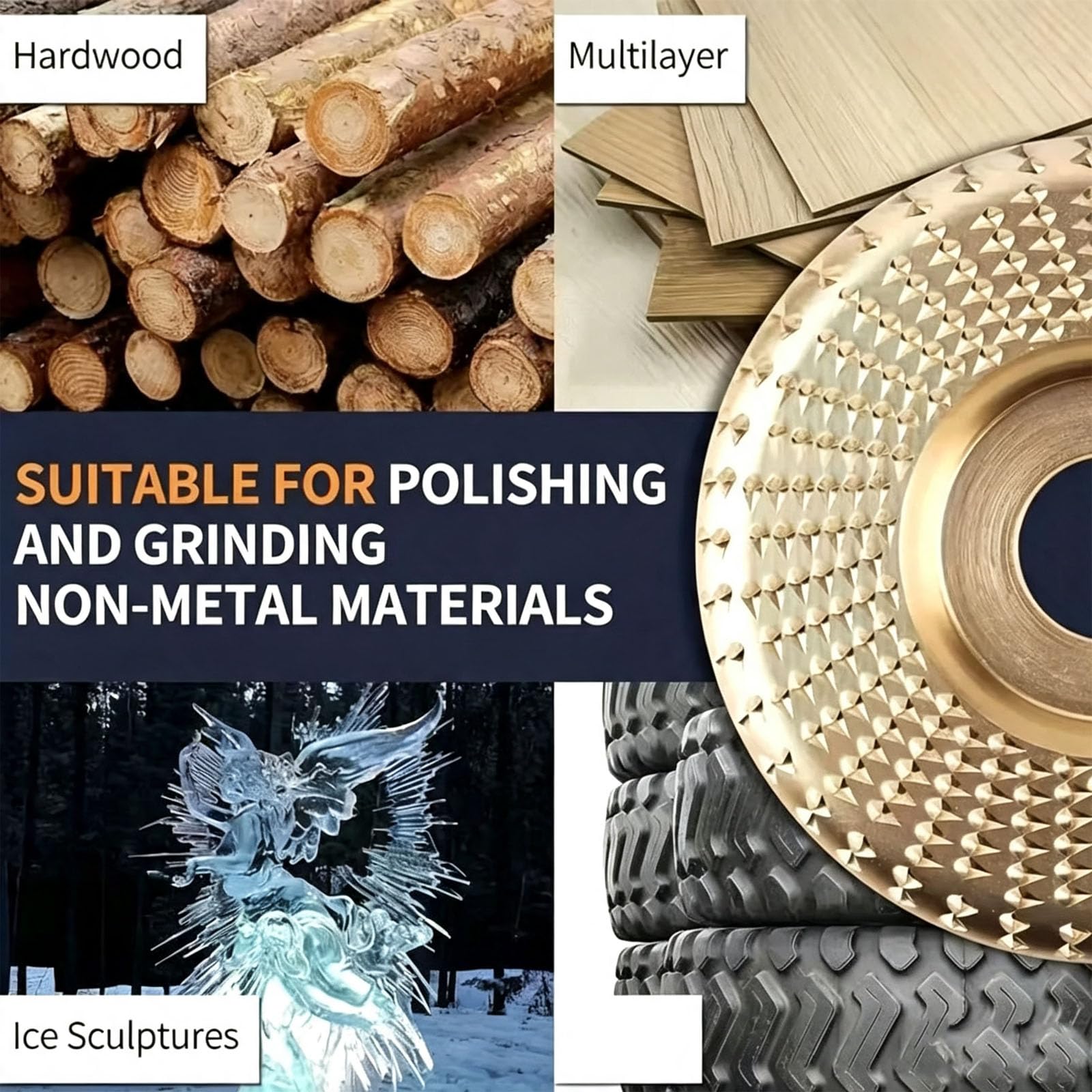 16 discos abrasivos de madera para tallar madera