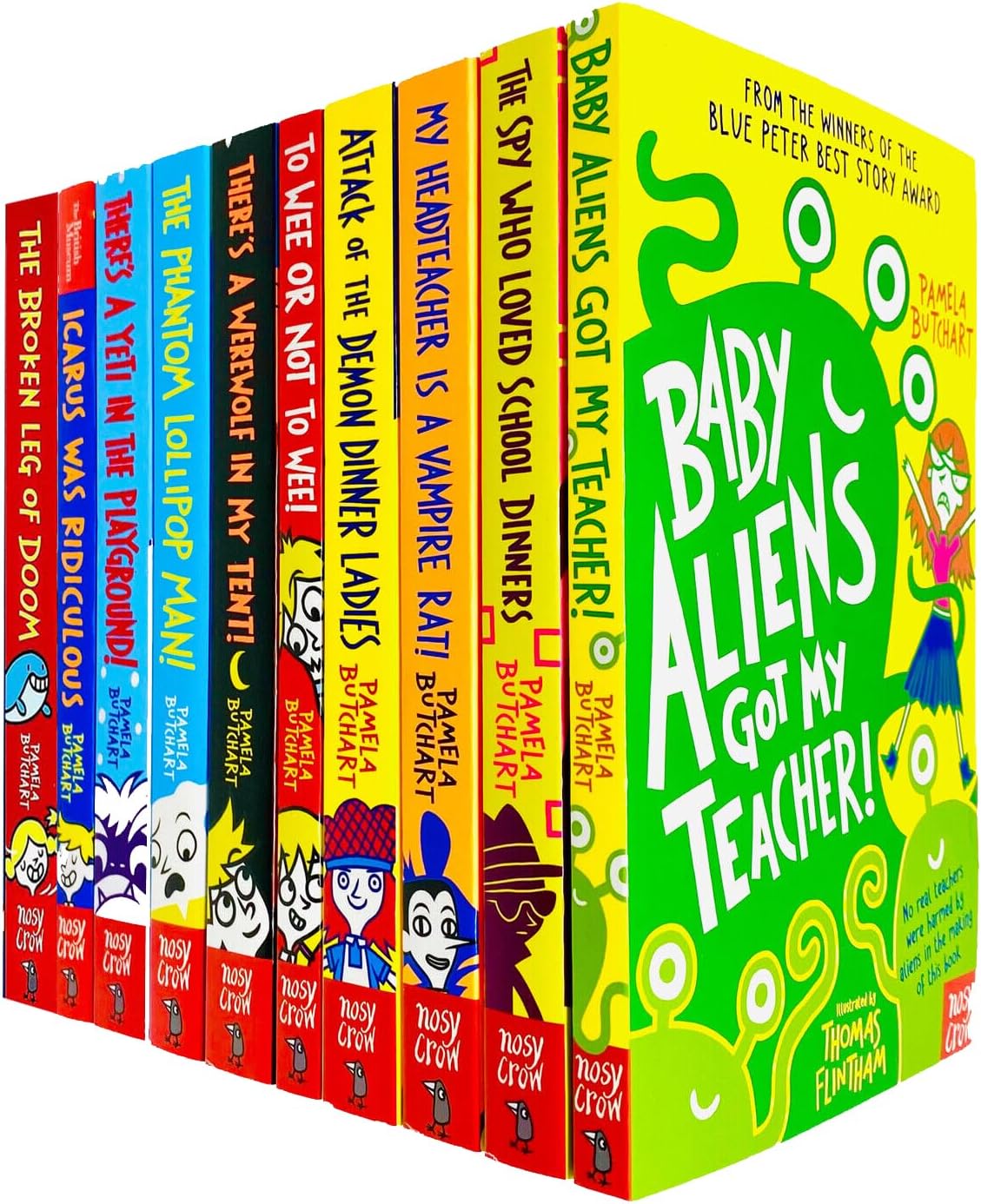 Baby Aliens Series Collection 9 Books Set By Pamela Butchart (World Book Day , The Spy , My Headteacher, Attack of the Demon, To Wee or Not to Wee, There's a Werewolf, The Phantom,There's A Yeti) Paperback