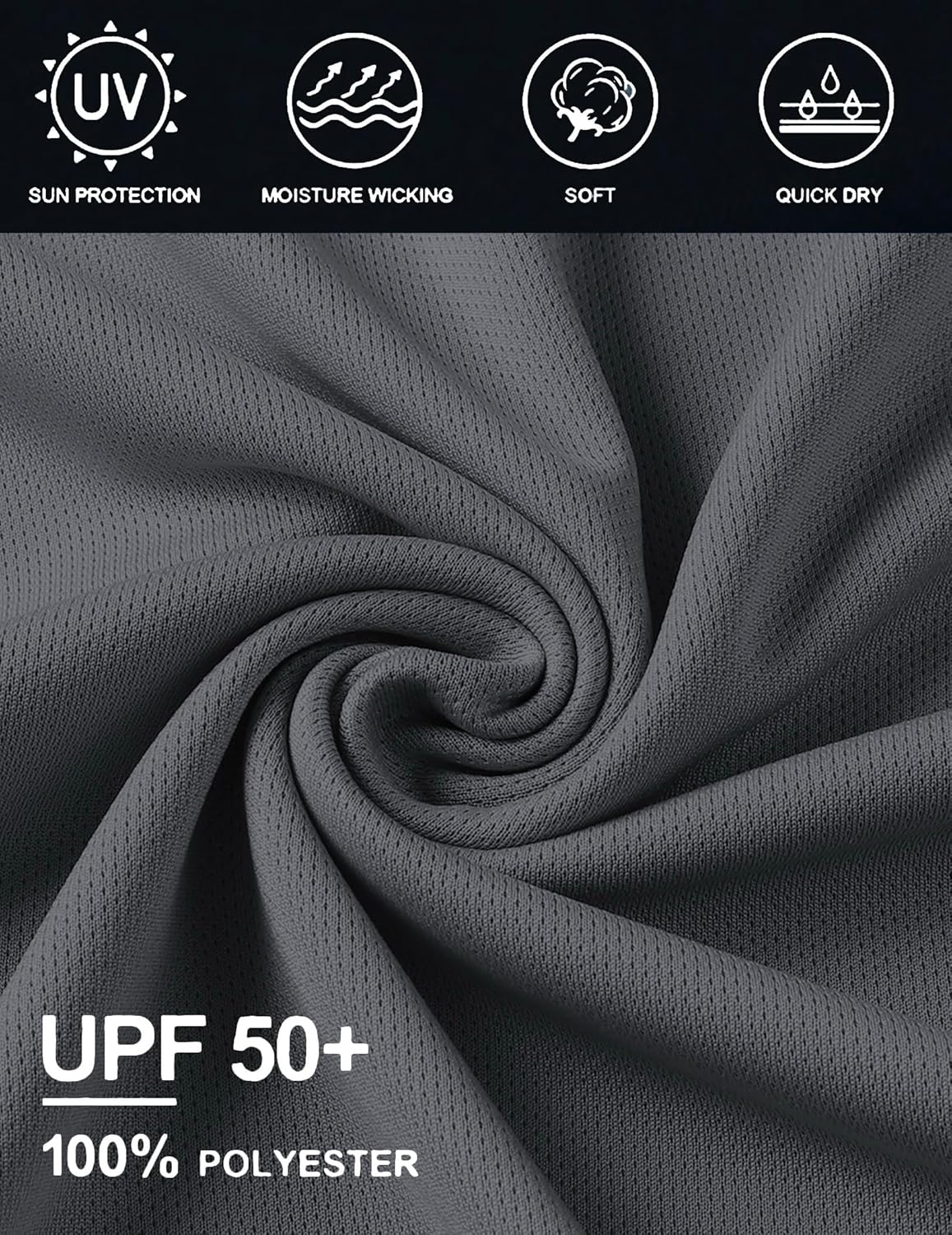 COOFANDY Men's Long Sleeve Polo Shirts Quick Dry Moisture Wicking Lightweight Golf Shirts Casual Collared Shirt - Image 5