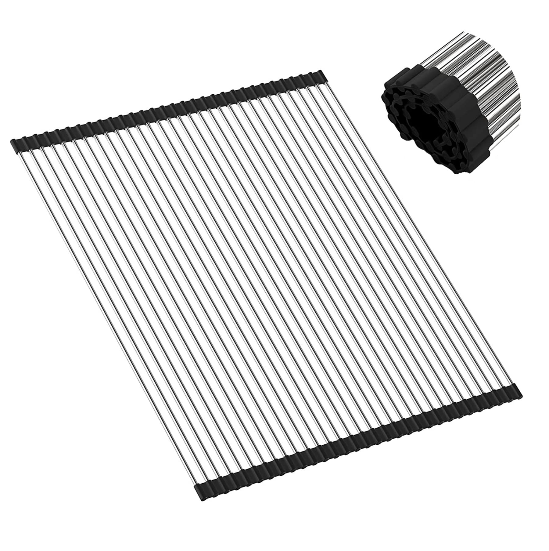 Roll Up Dish Drying Rack - Stainless Steel -1