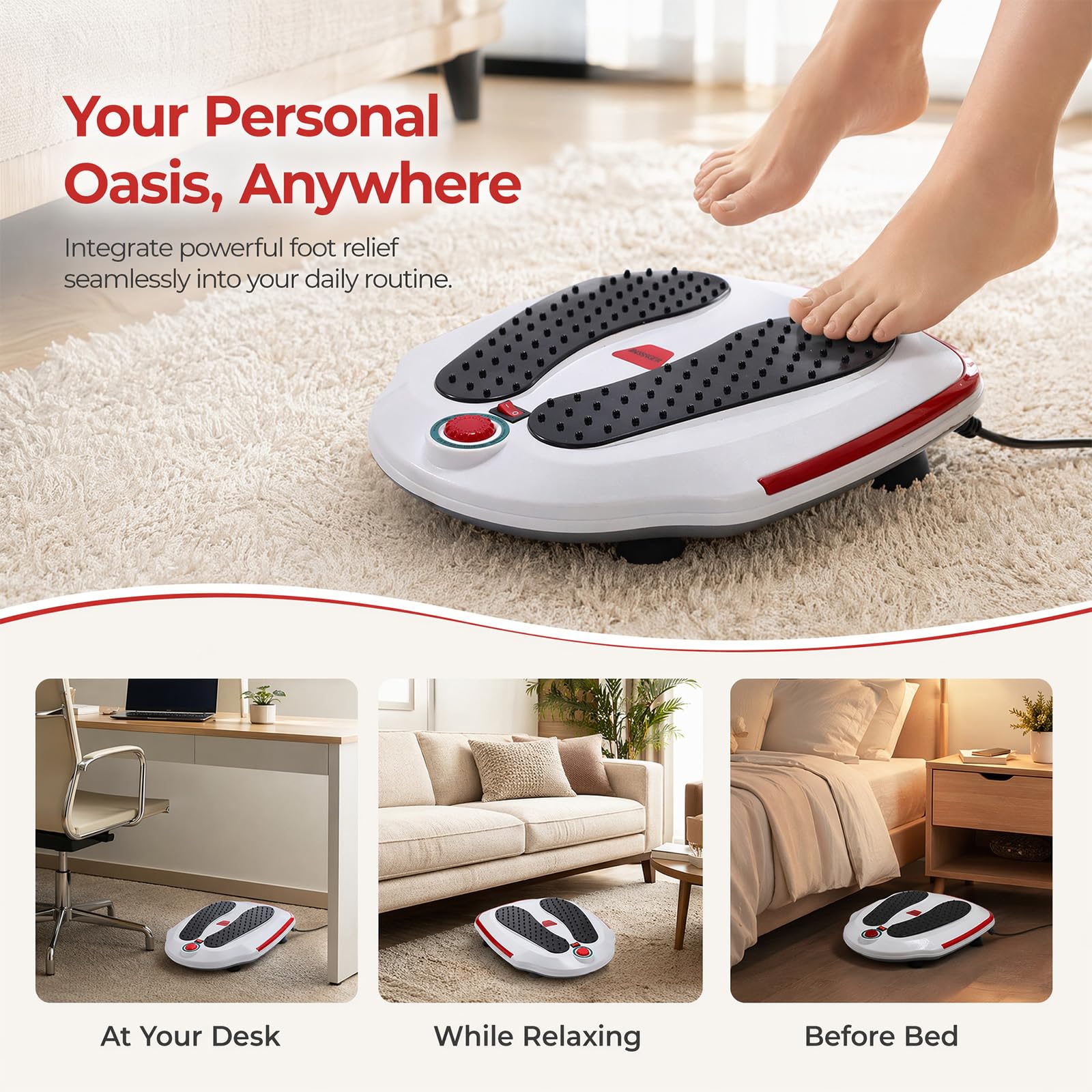 Masseur de pieds Stimulateur de circulation pour pieds et jambes, massage