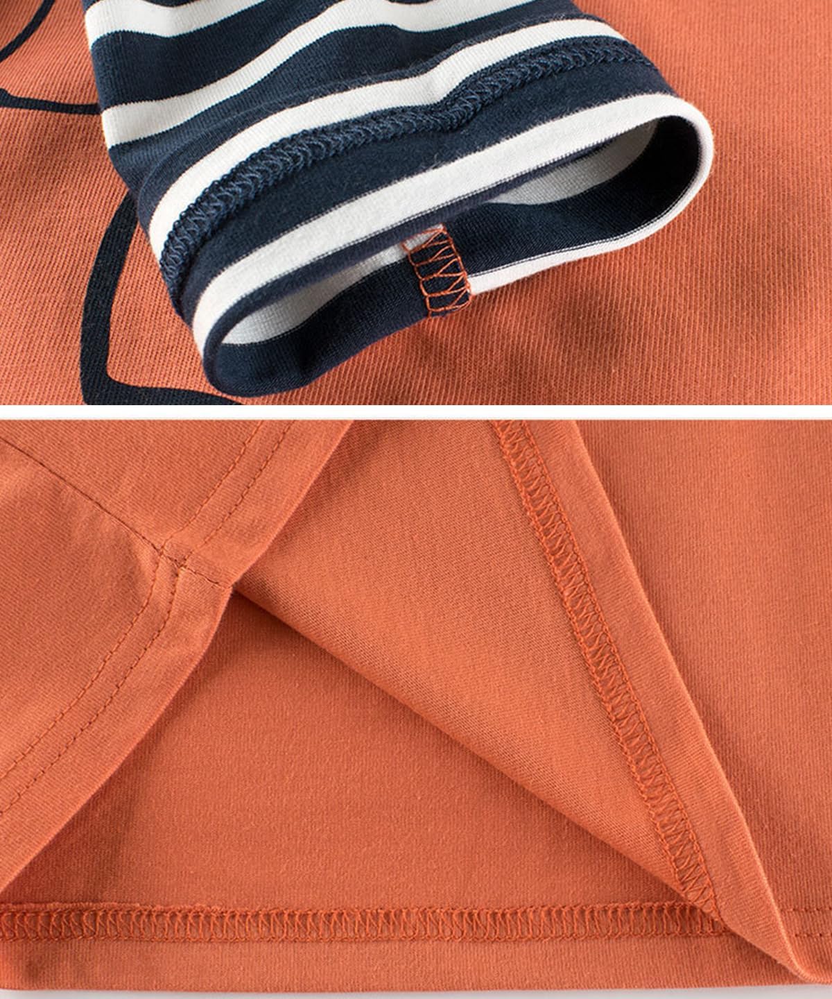 GFQLONG Toddler Boys 3 Pack Long Sleeve Cotton Shirts Kids Dinosaur Raglan Fall T-Shirts Sweatshirt Tee Sets - Image 6