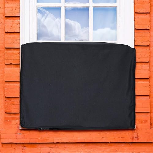 Miniatura 6 de Mudder 2 piezas de cubierta de aire acondicionado para ventana, impermeable, ajustable, cubierta de aire acondicionado, para interiores y