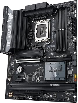 ASUS TUF GAMING B860 PLUS WIFI Intel ATX motherboard, 12+1+2+1 80A DrMOS power stages, DDR5, PCIe 5.0, 3xM.2 slots, WiFi 7, 2.5Gb Ethernet, DisplayPort, USB 20Gbps Type-C with DP Submode