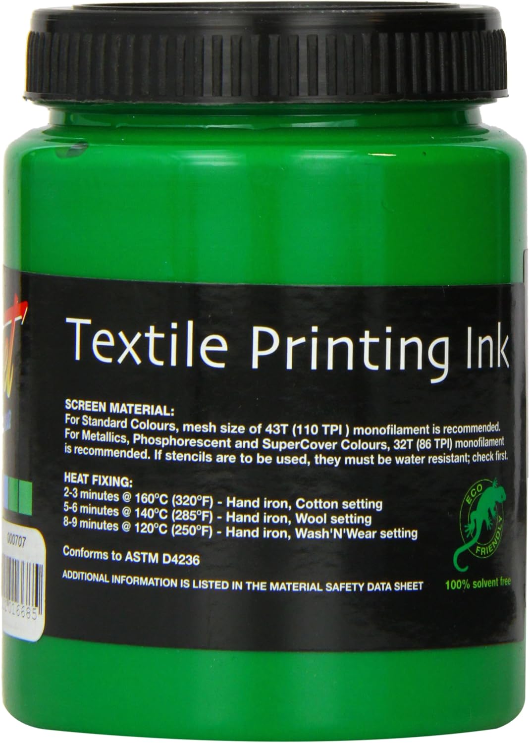 Permaset Aqua Standard 300ml Mid Green Ink - Screen Printing Ink for Fabric - Ideal Screen Printing Kit for Home Office, Starter Kit, Fabric Paint, Screen Printer and Other Fabric Ink