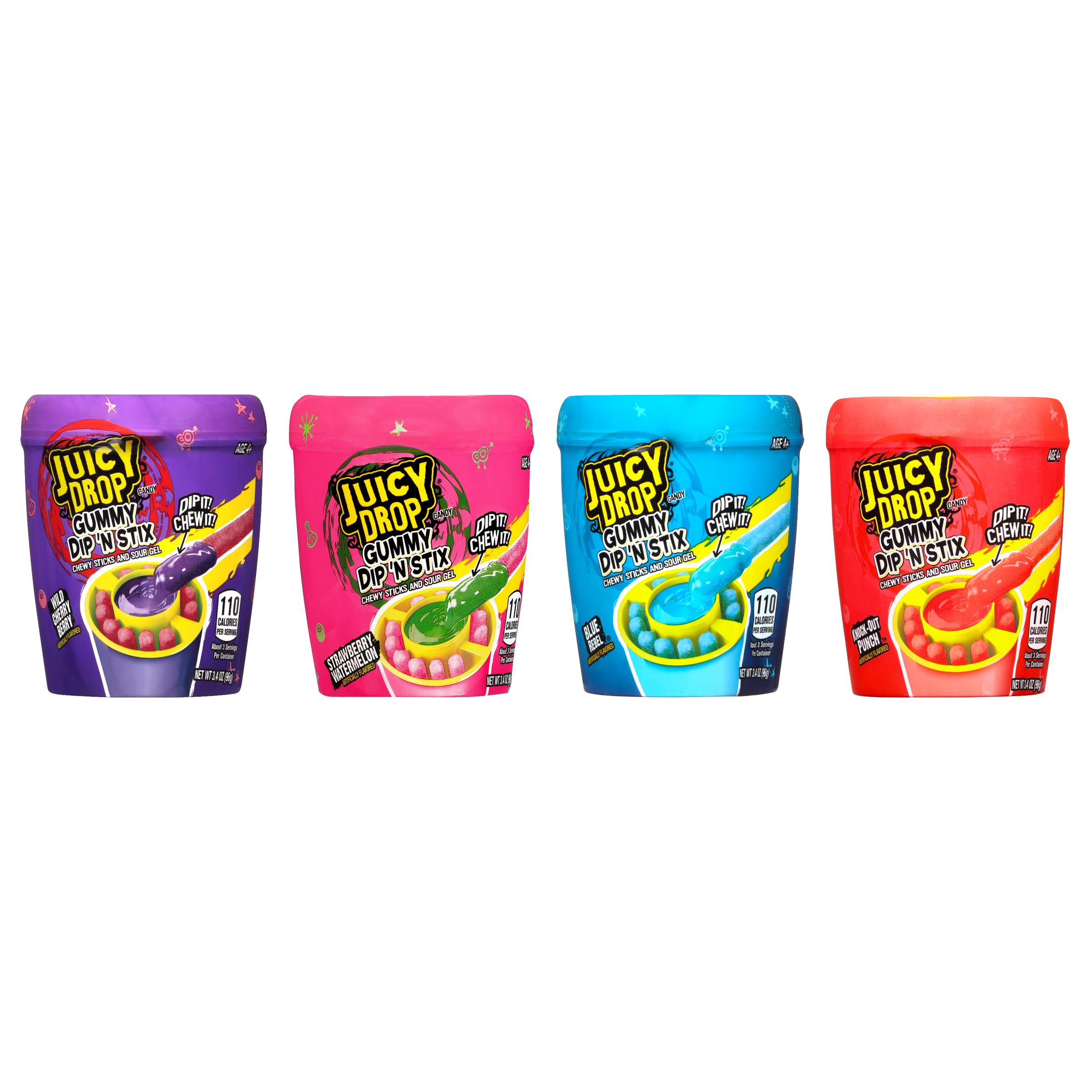 Buy Juicy Drop Gummy Dip 'N Stix, Sweet Gummy Sticks W/ Sour Dipping