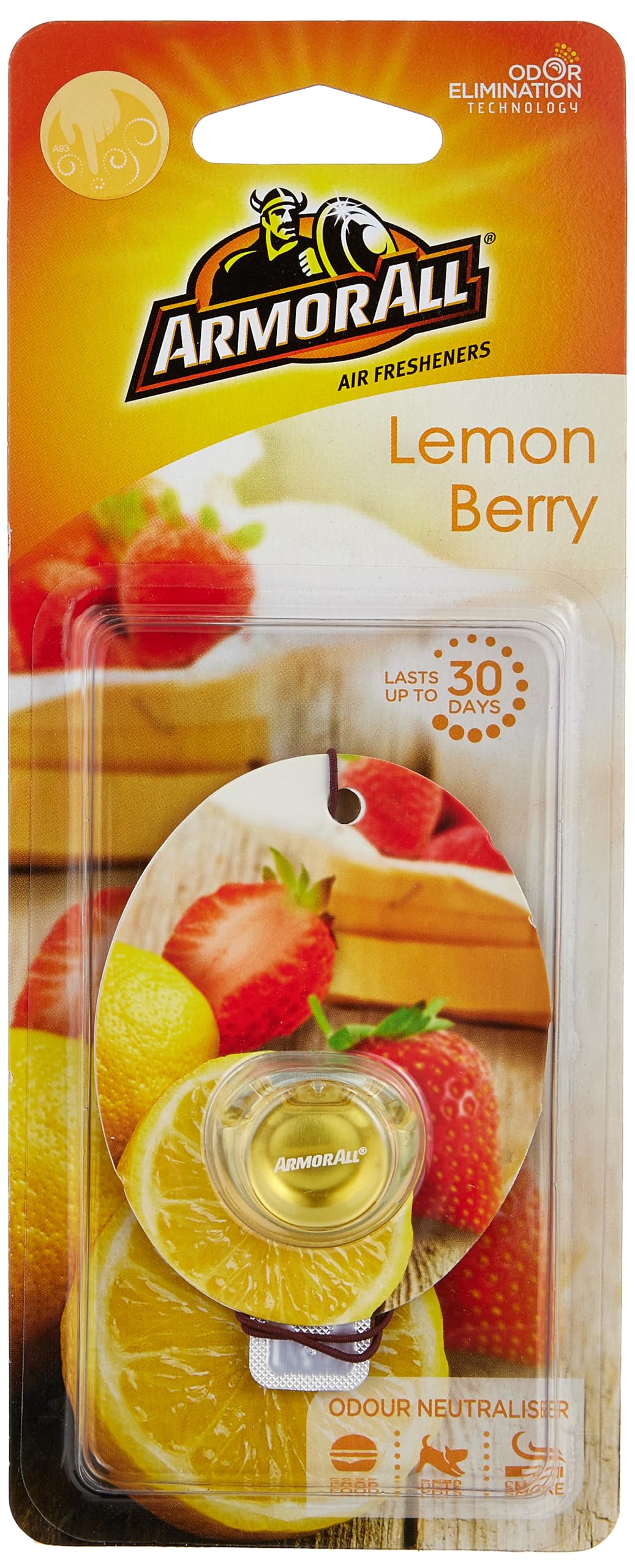 Armor All Air Freshener Diffuser Lemon Berry 2.5 Ml ارمورال معطر تعليق على المرآه سائل ليمون و توت