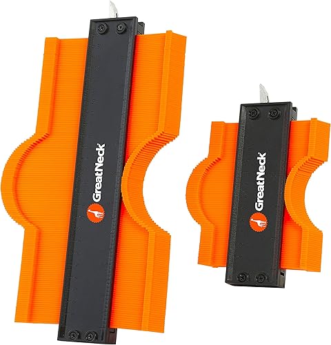 GreatNeck 74592 - Juego de medidores de contorno, paquete de contorno de 5 y 10 pulgadas, medidor de duplicación de contorno con bloqueo,