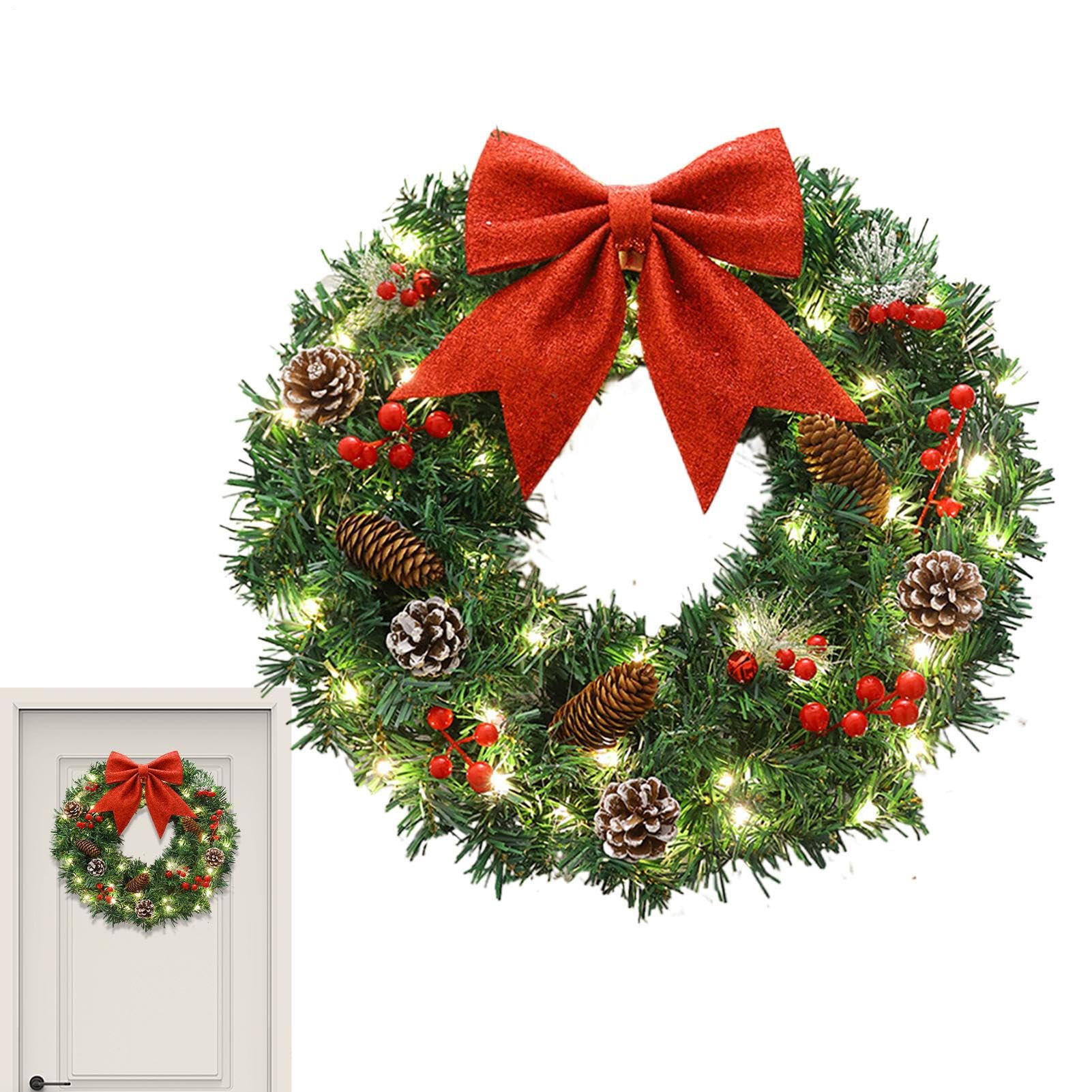 Corona de Navidad Artificial Rojo Artificial De 38 cm