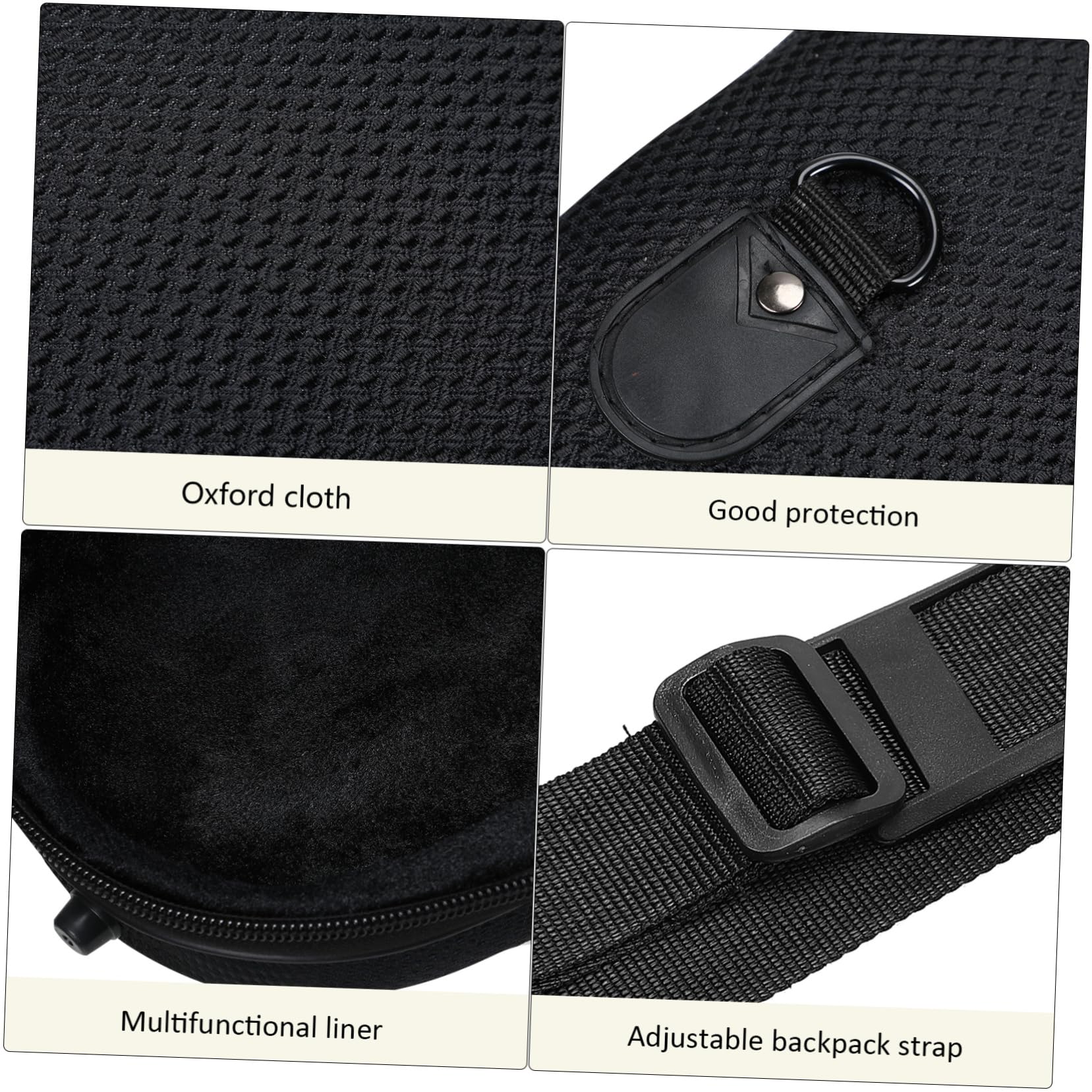 Borsa per Sassofono Contralto Leggera Portatile Nero | Oxford Cloth, Ampia Capienza, Cinghie Rimovibili e Regolabili, Uso in Studi Musicali e Scuole