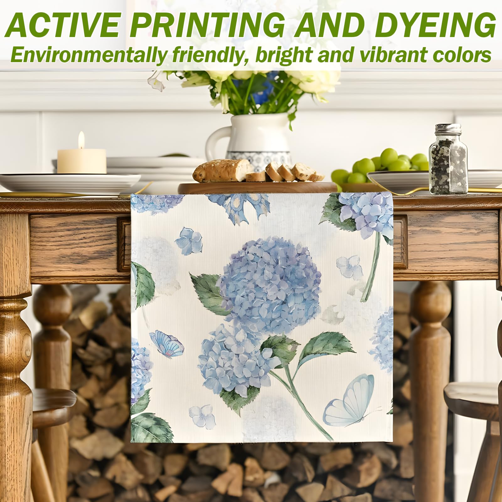 JYJLLM Sunflower Linen Table Runner,Seasonal Spring Kitchen Dining Table Decoration for Home Party Decor 33x180 cm,Holidays - Image 4