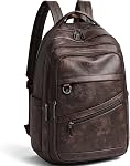 LATMAP 43L Sac à dos pour femmes Hommes - Sac à dos en cuir végétalien Purse Travel Sac de transport College Bookbag 17" portable