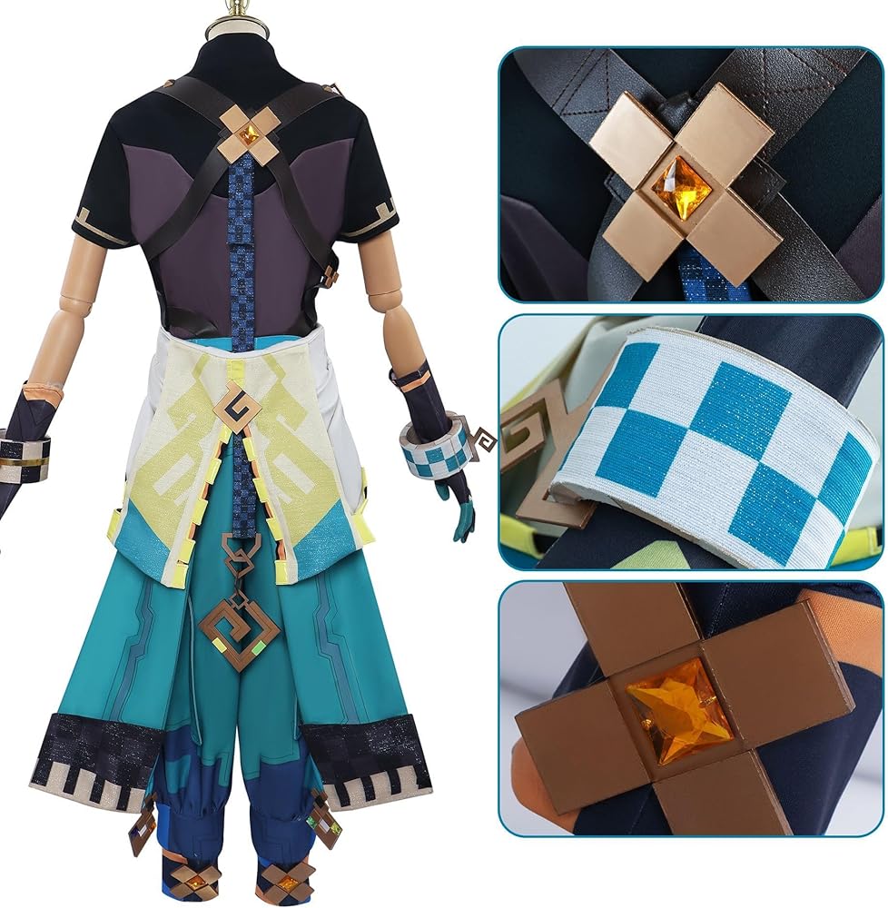 Amazon.co.jp: [BASETAKE] 原神 キィニチ コスプレ 衣装 ウィッグ付き