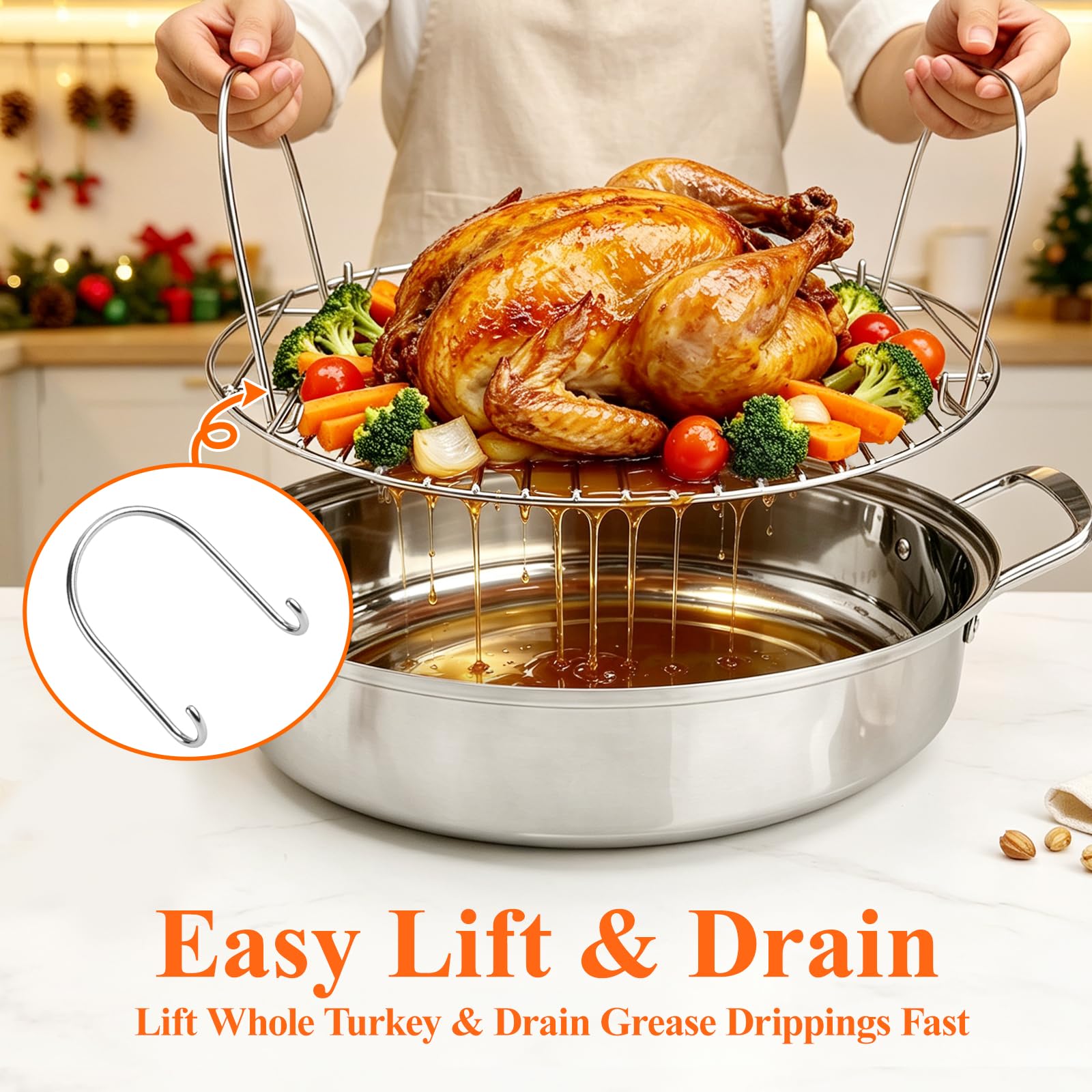 Stainless Steel Roasting Rack - Perfect for Thanksgiving! -4 Stainless Steel Roasting Rack - Perfect for Thanksgiving! -4