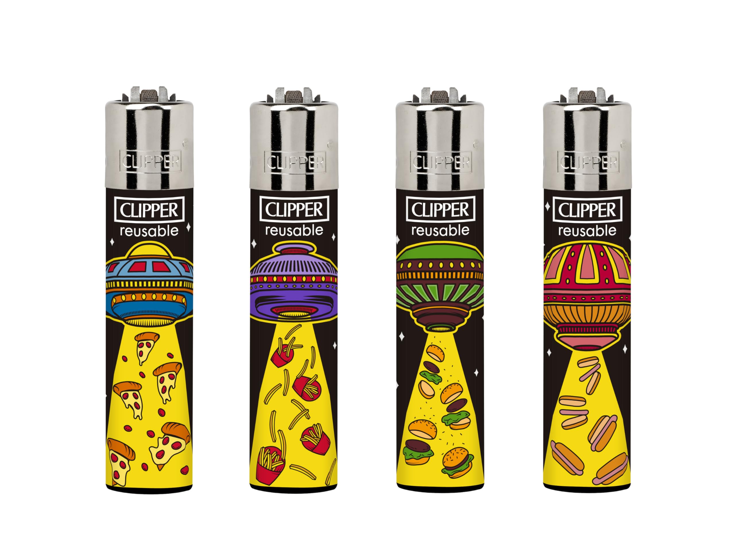 ksp partners ltd - 4 x clipper lighters HUNGRY UFO