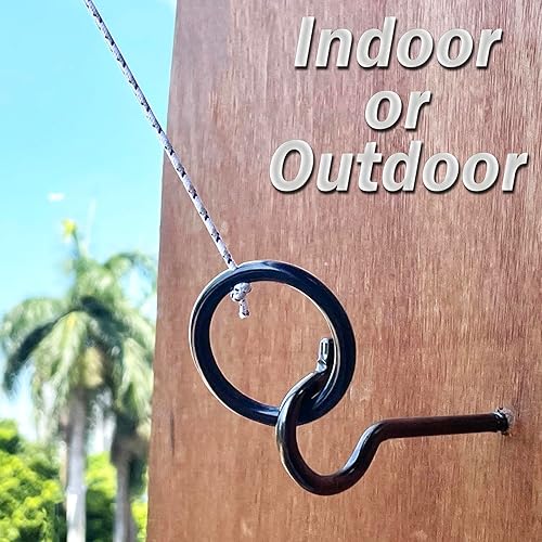 Miniatura 5 de Juego de lanzamiento de gancho y anillo, kit de bricolaje, juego de lanzamiento de anillos con cuerda y ganchos para exterioresinteriores